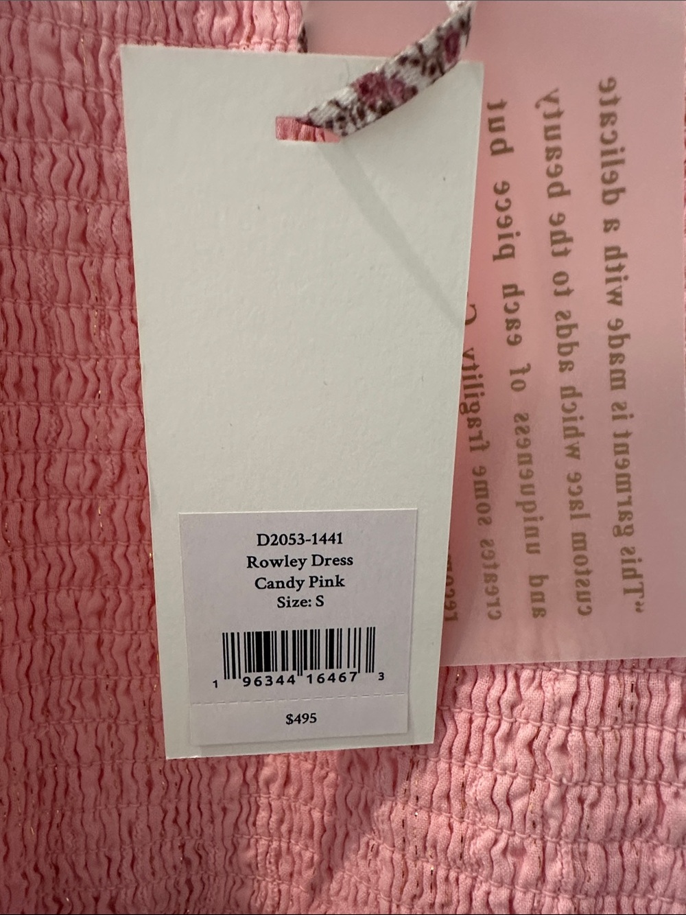 LoveShackFancy Blush Pink Smocked Lace Dress - Picture 4 of 4